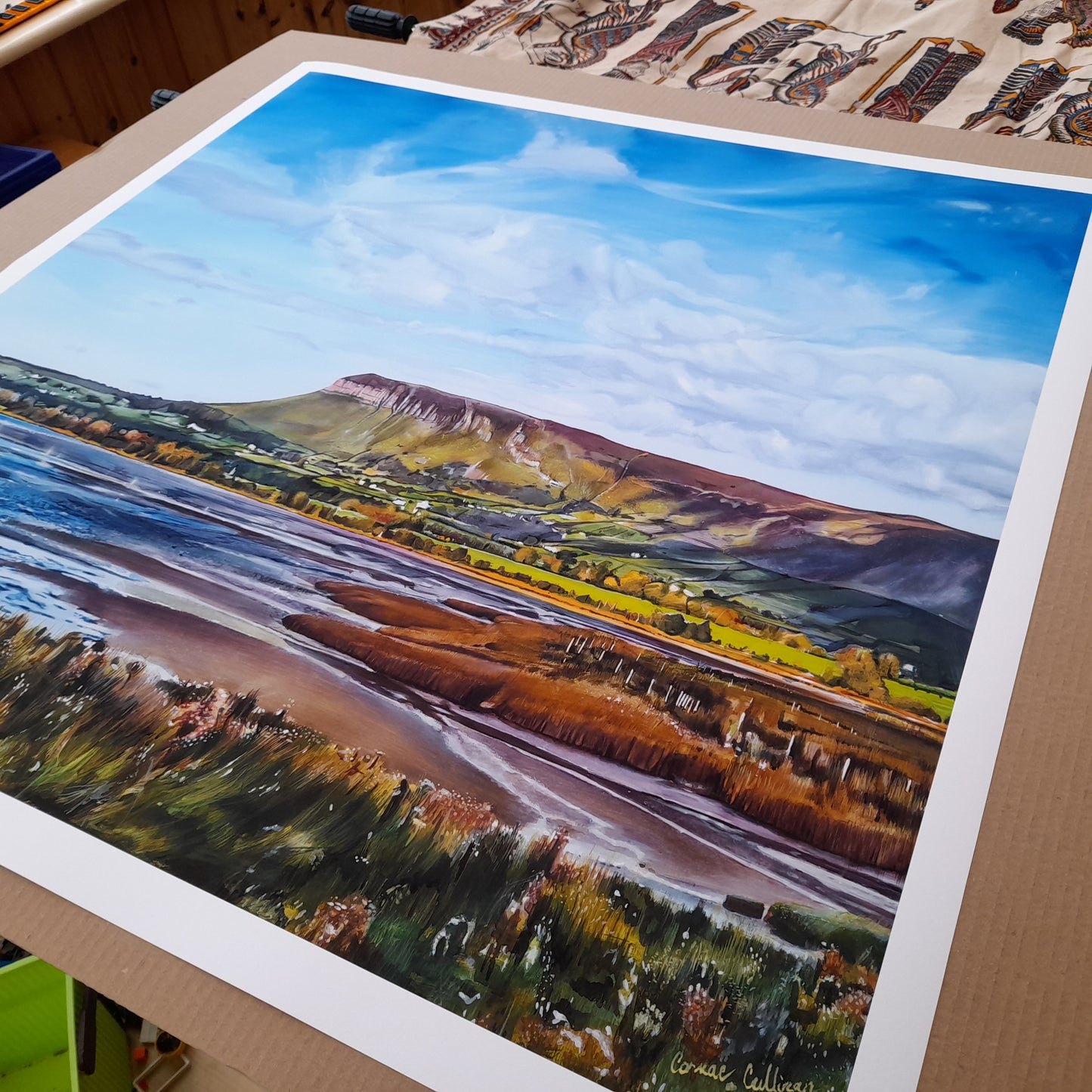 'Benbulben from Kintogher' - Co. Sligo , Ireland . Giclee print.