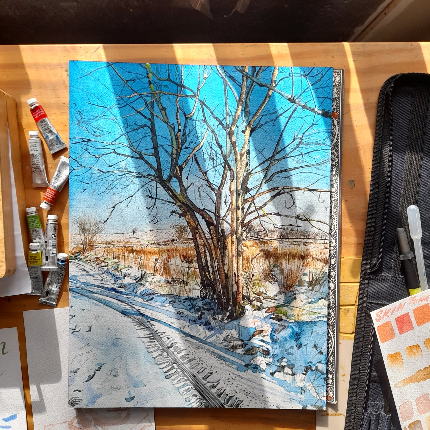Sun Snow Shadows - Giclee print