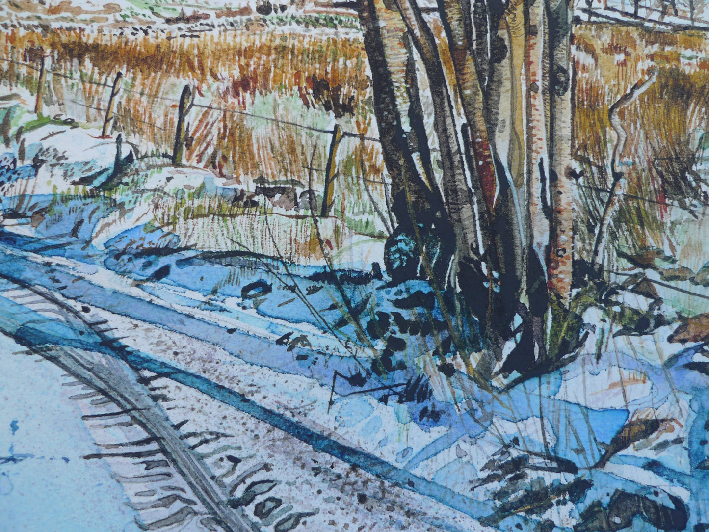Sun Snow Shadows - Giclee print