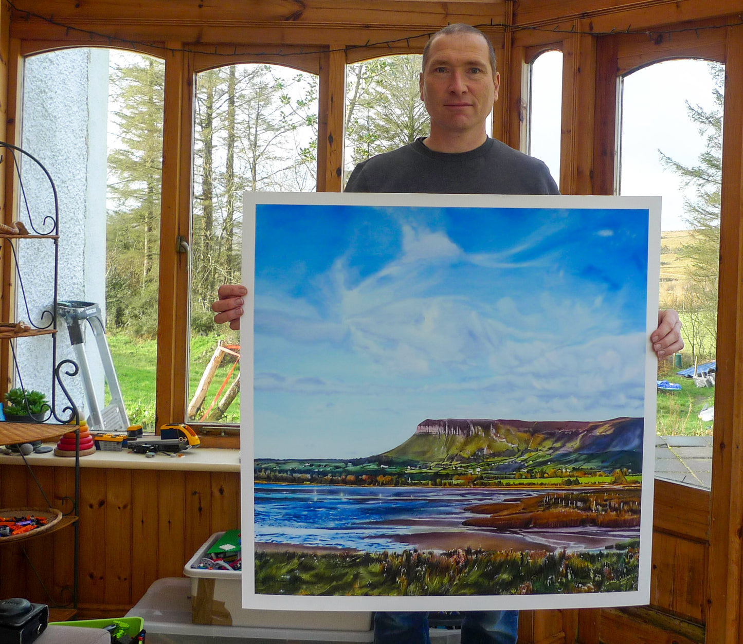 'Benbulben from Kintogher' - Co. Sligo , Ireland . Giclee print.